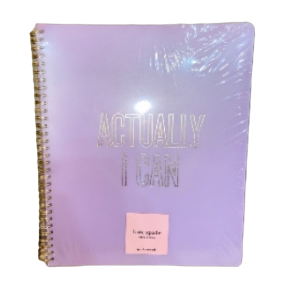 💜❌️SOLD❌️HP💜NWT Kate Spade New York ACTUALLY I CAN Large Spiral Notebook💜 - Picture 4 of 5
